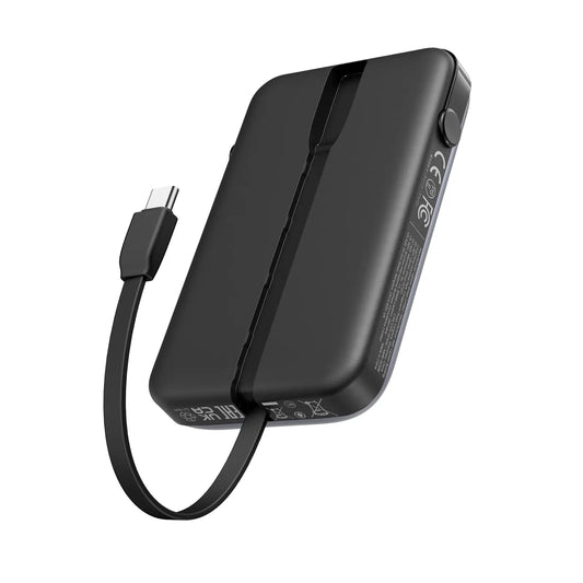 סוללת גיבוי UGREEN PB511 – UNO 10000mAh Quick Charging Robot 30W Build-in USB-C כבל אפור
