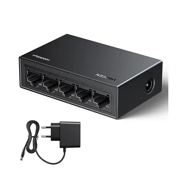 אביזר UGREEN CM833 – 5-יציאות Gigabit רשת Switch
