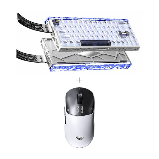 באנדל AULA HERO68XS + AULA SC580EVO 8K – לבן