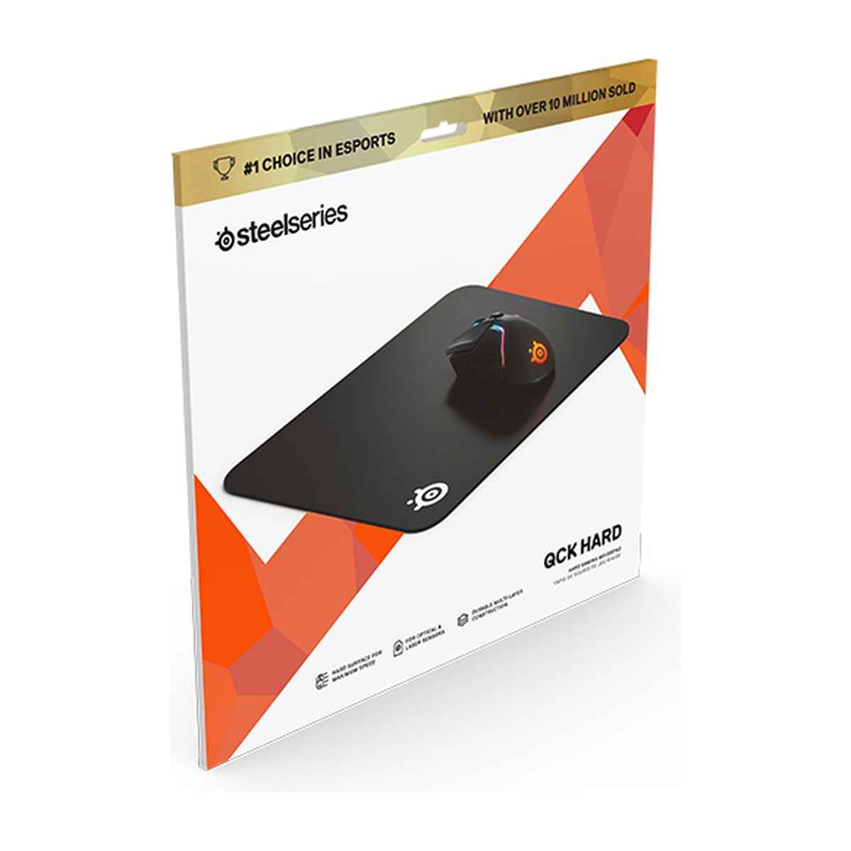 פד גיימינג לעכבר SteelSeries QcK Hard – 320X270X3mm – תמונה 4