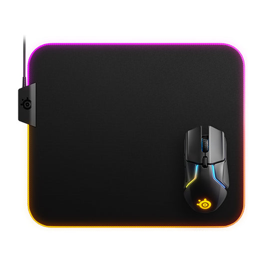 פד גיימינג לעכבר עם תאורת RGB SteelSeries QcK Prism Cloth – M – 320x270x4mm – תמונה 2