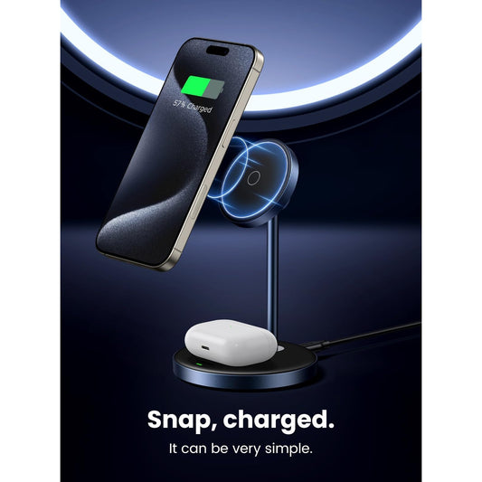 מטען אלחוטי UGREEN 2 ב-1 ל-iPhone ו-AirPods – תמונה 2