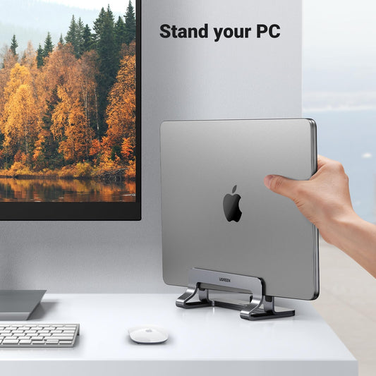 מעמד אנכי מאלומיניום UGREEN לטאבלט או מחשב נייד MacBook כסוף – תמונה 2