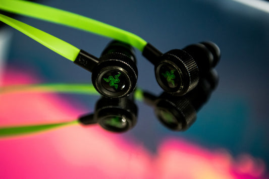 black and green dslr camera lens