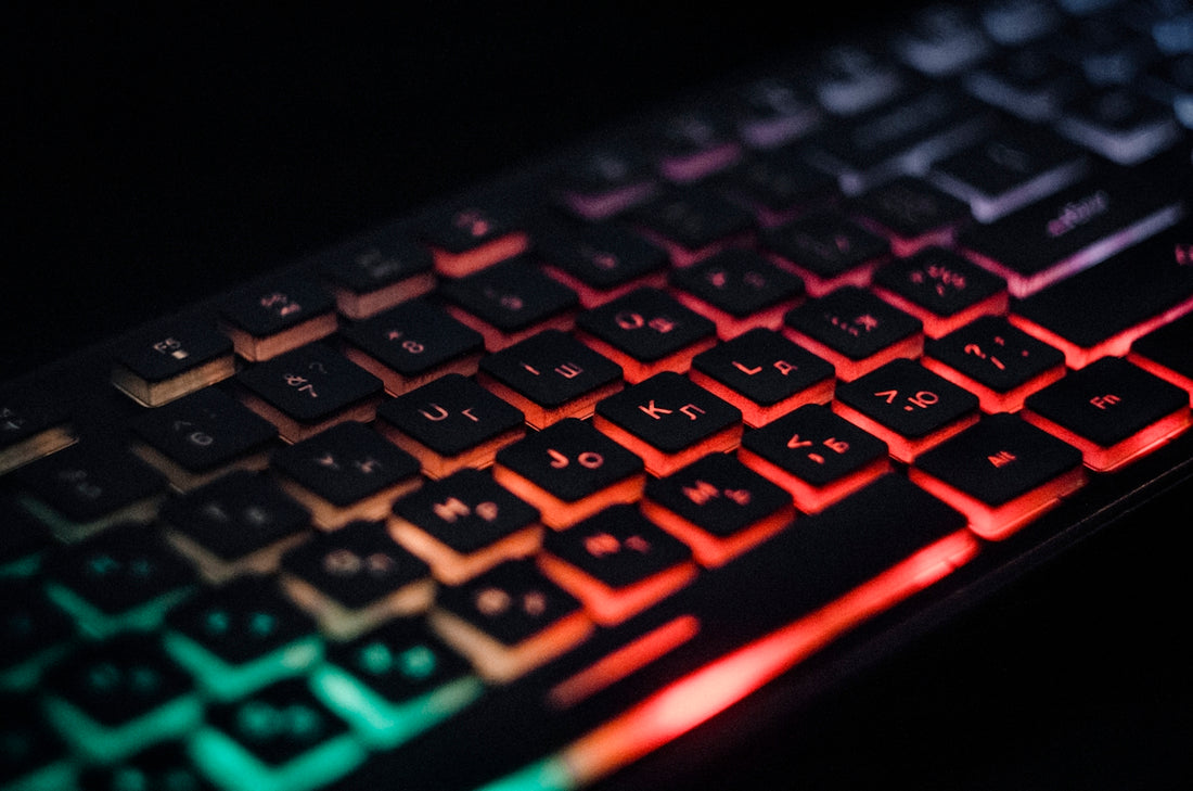black and green computer keyboard