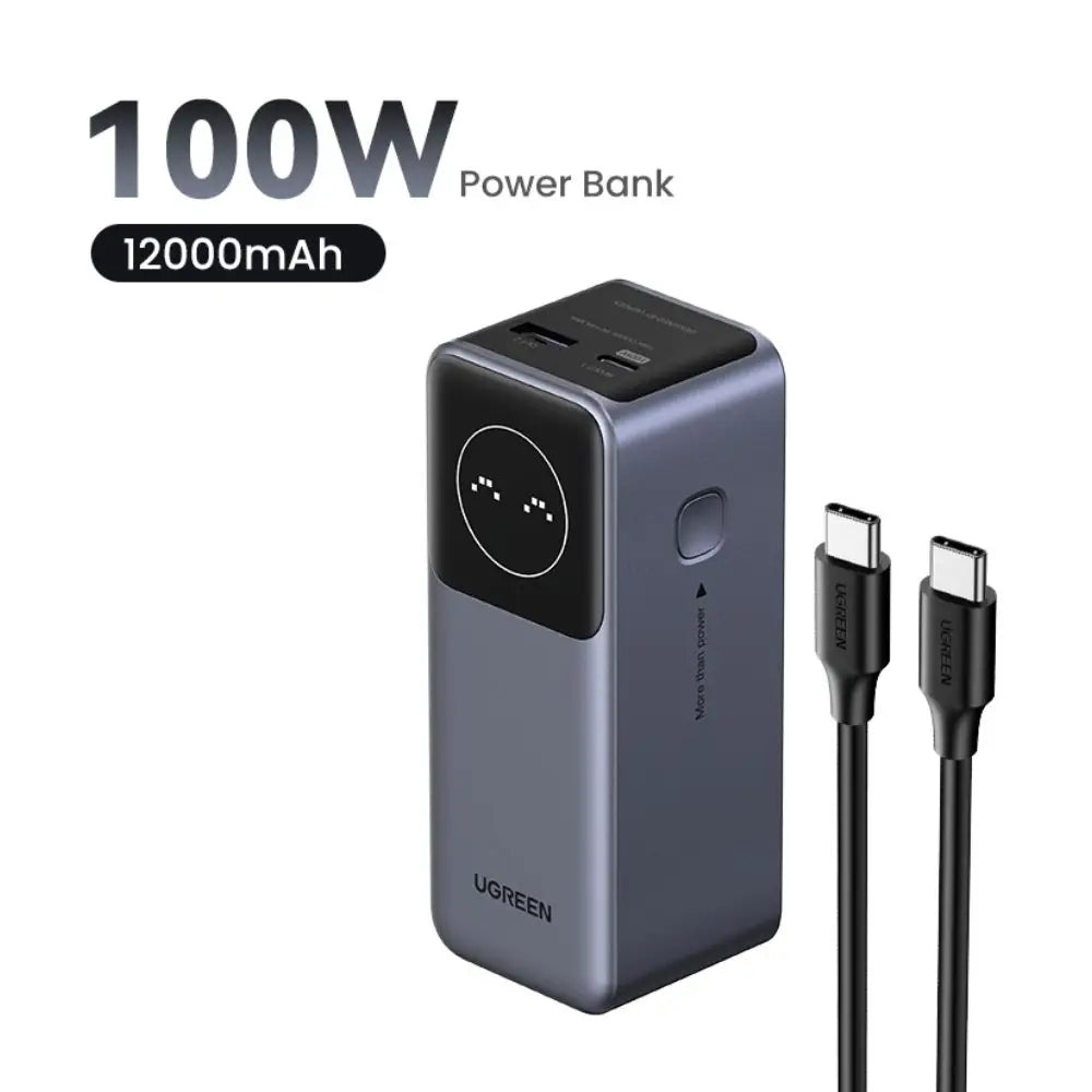 סוללת גיבוי UGREEN PB724 – Nexode 12000mAh PD 100W שחור