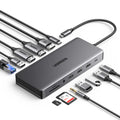 תחנת עגינה UGREEN CM681 – REVODOK PRO 313 13 ב-1 USB-C ל- 2×USB-A 3.2 + 2×USB-A 3.0 + 1×USB-C 3.2 + 2×HDMI