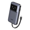 סוללת גיבוי UGREEN PB511 – UNO 10000mAh Quick Charging Robot 30W Build-in USB-C כבל אפור