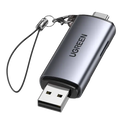 מתאם UGREEN CM185 – USB-C + USB-A ל- TF/SD 3.0 Card Reader