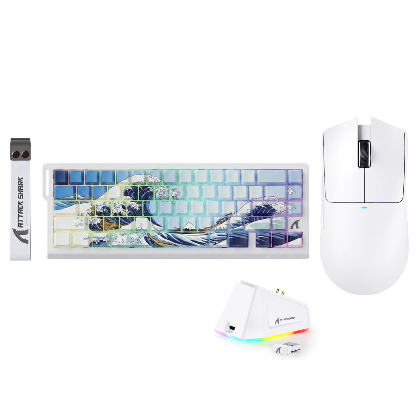 חבילת גיימינג ATTACK SHARK X68HE + ATTACK SHARK X11 עכבר
