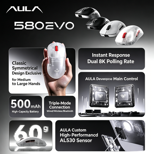 עכבר גיימינג AULA SC580EVO 8K – תמונה 2