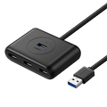 מפצל USB UGREEN CR113 – מפצל 4 ב-1 USB 3.0 DATA רכזת שחור