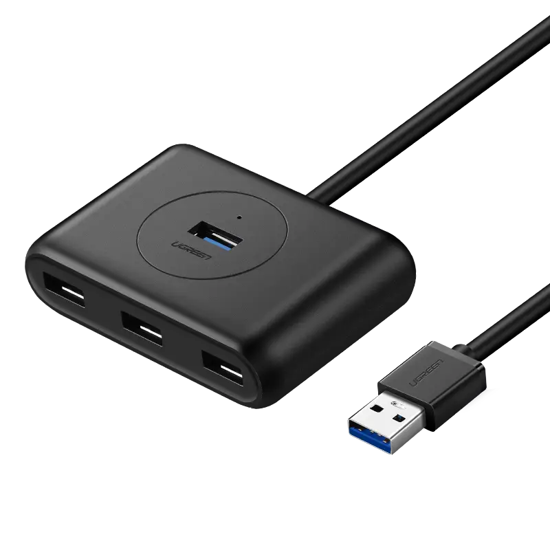 מפצל USB UGREEN CR113 – מפצל 4 ב-1 USB 3.0 DATA רכזת שחור