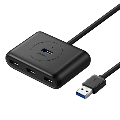 מפצל USB UGREEN CR113 – מפצל 4 ב-1 USB 3.0 DATA רכזת שחור