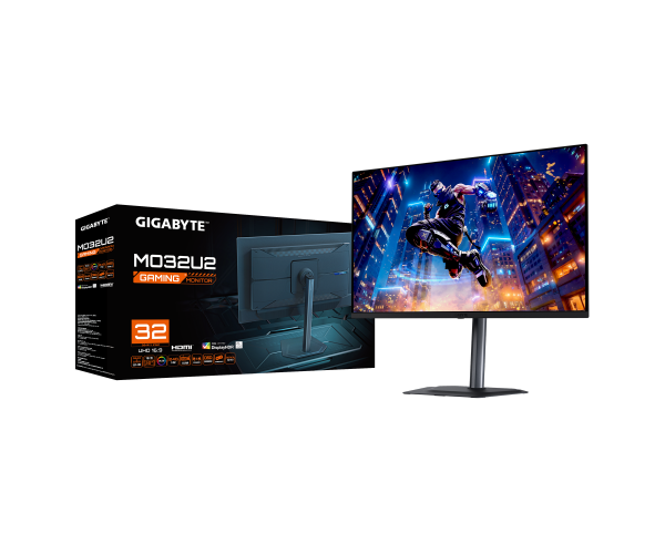 מסך גיימינג Gigabyte MO32U2 EK 4K QD-OLED 0.03Ms 240Hz