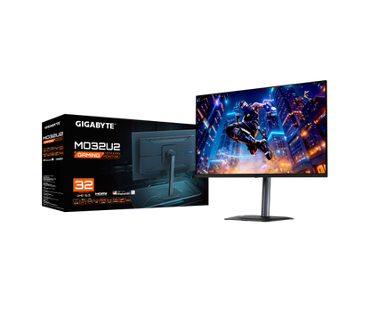 מסך גיימינג Gigabyte MO32U2 EK 4K QD-OLED 0.03Ms 240Hz