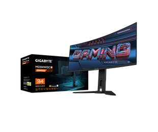 מסך קעור GIGABYTE MO34WQC2 Curved 2K WQHD 34 QD-OLED 0.03ms 240Hz