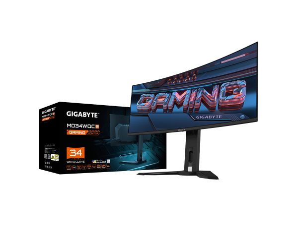 מסך קעור GIGABYTE MO34WQC2 Curved 2K WQHD 34 QD-OLED 0.03ms 240Hz - Mobeess