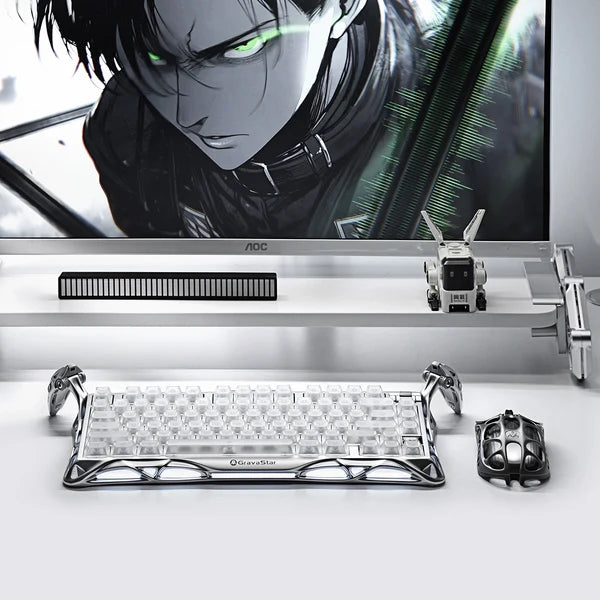 מקלדת גיימינג Gravastar Mercury K1 Pro - Ghost Silver