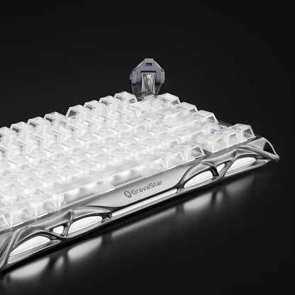 מקלדת גיימינג Gravastar Mercury K1 Pro - Ghost Silver