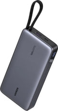 סוללת גיבוי UGREEN PB552 – 165W 25000mAh כולל כבל קבוע USB C, אפור