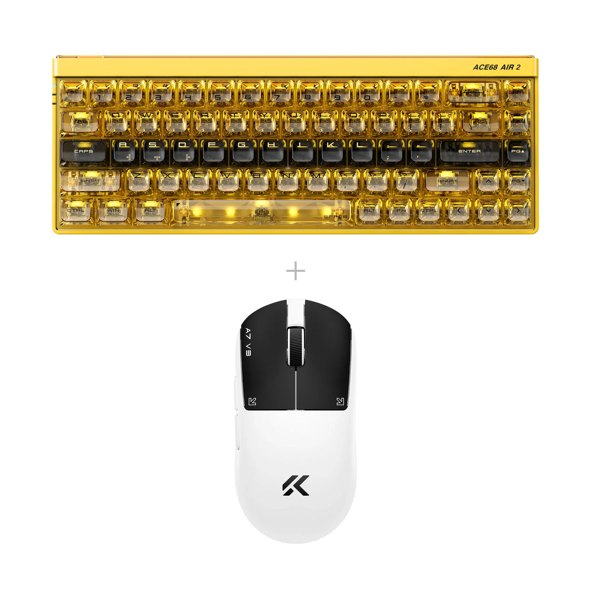 באנדל Mchose ACE68 AIR V2 + Mchose A7 V3 Ultra+ – זהב