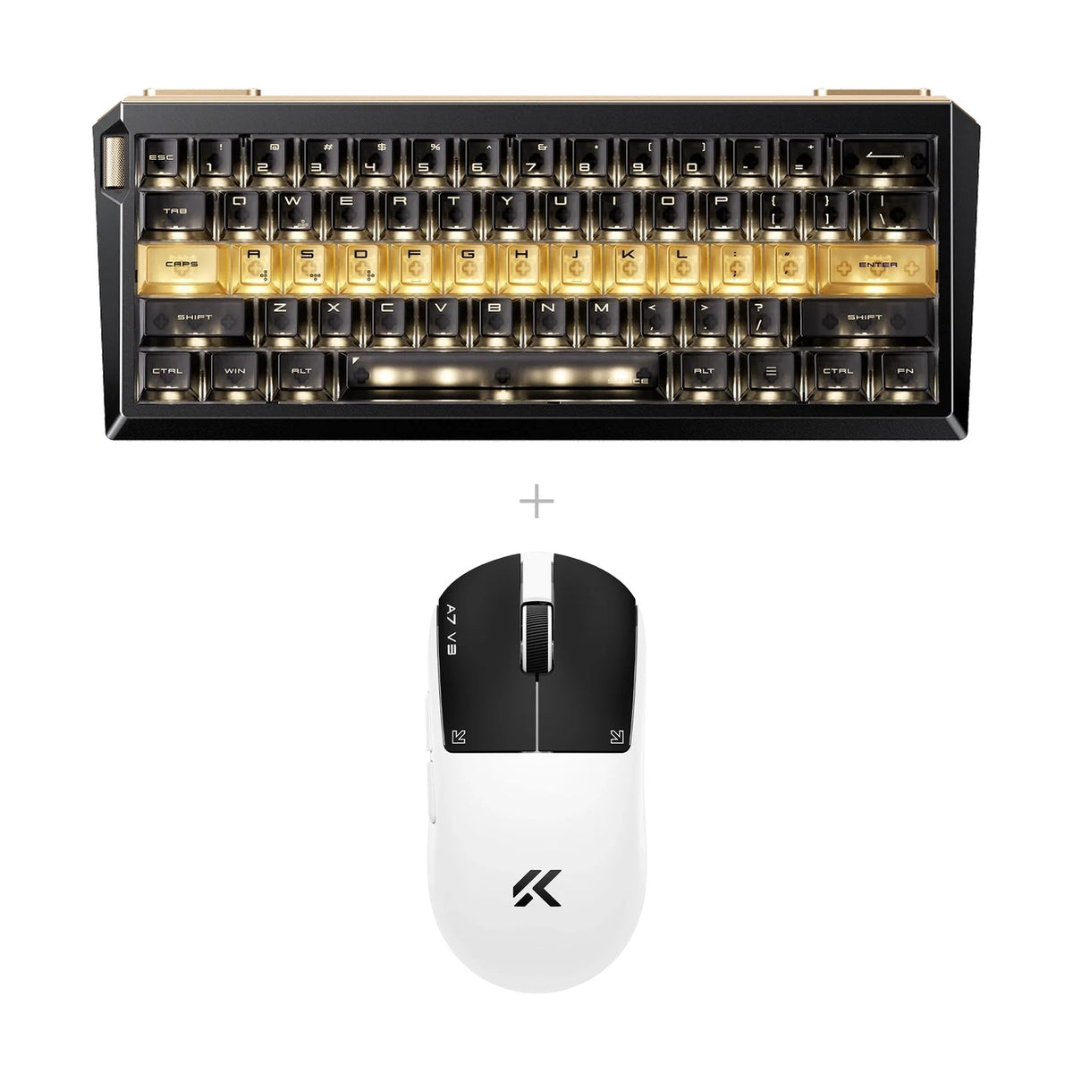 באנדל Mchose GOD60 16K + Mchose A7 V3 Ultra+ – זהב - שחור
