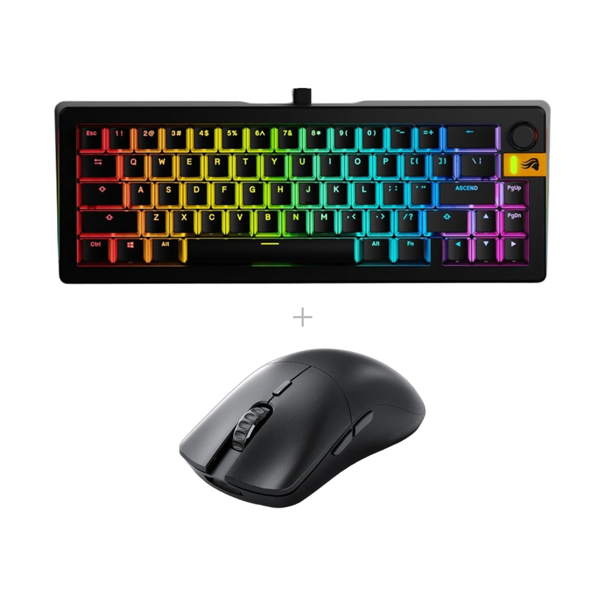 באנדל Glorious: מקלדת מגנטית GMMK 3 HE + עכבר Model O 2 PRO 8K – 65%