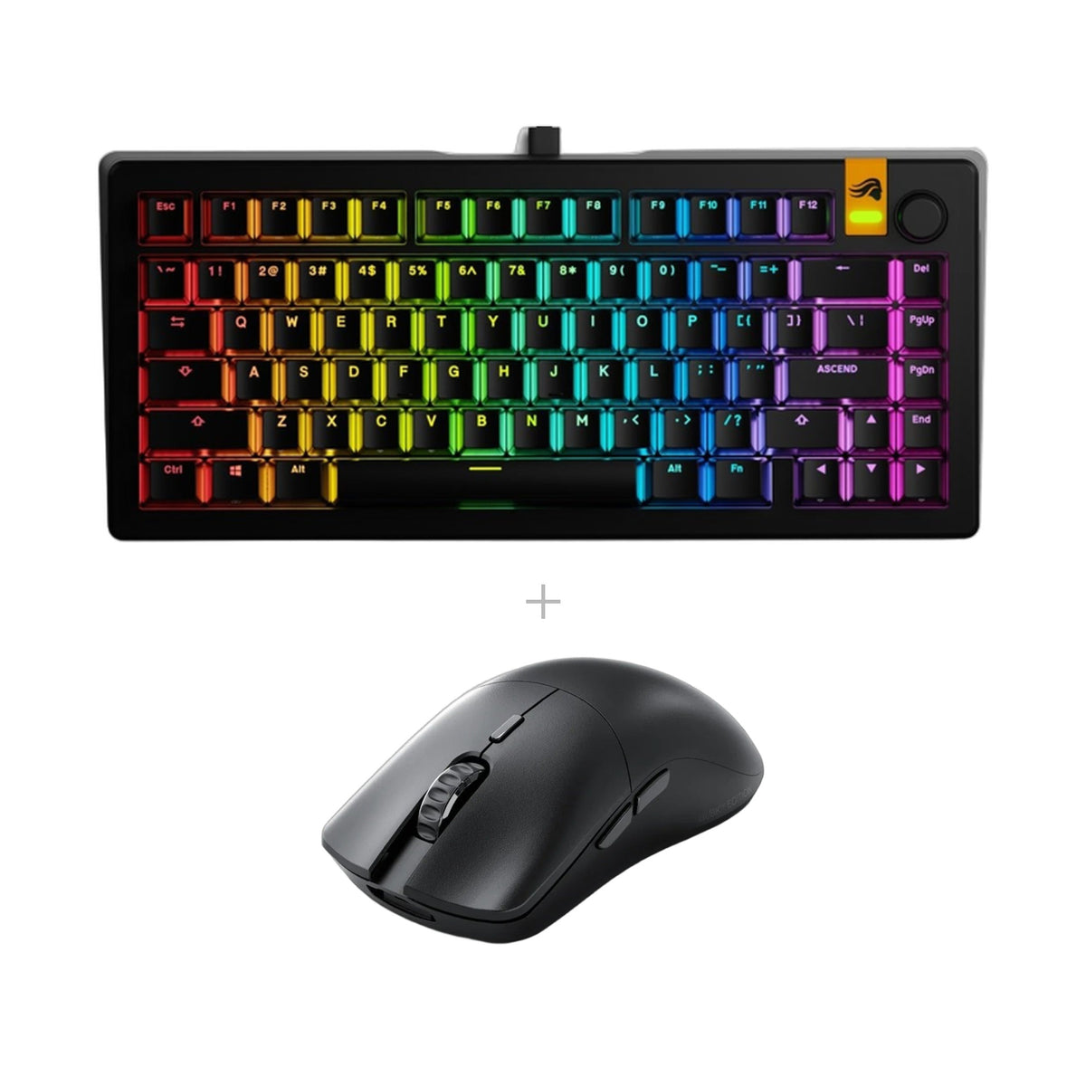 באנדל Glorious: מקלדת מגנטית GMMK 3 HE + עכבר Model O 2 PRO 8K – 75%