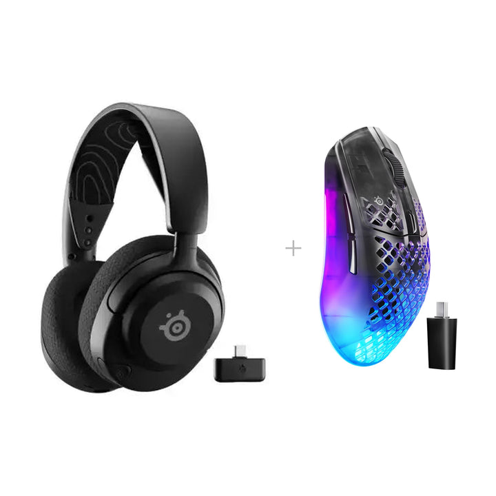 באנדל SteelSeries: אוזניות Arctis Nova 5 + עכבר Aerox 3 Wireless Gen 2