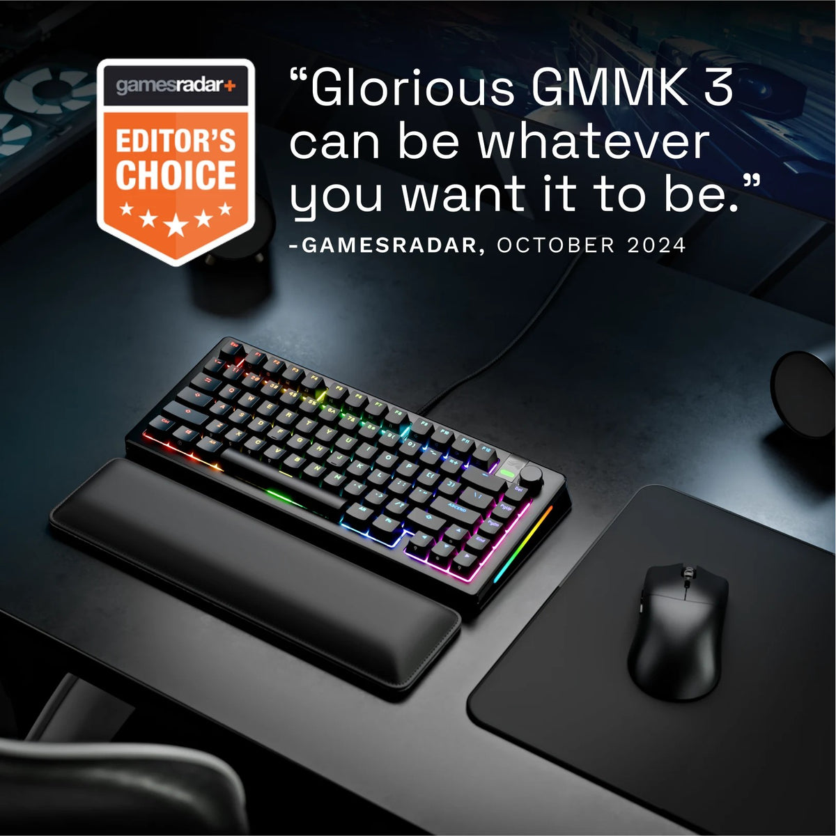 מקלדת גיימינג מכנית Glorious GMMK 3 PRO 75% Pre-Built – תמונה 3