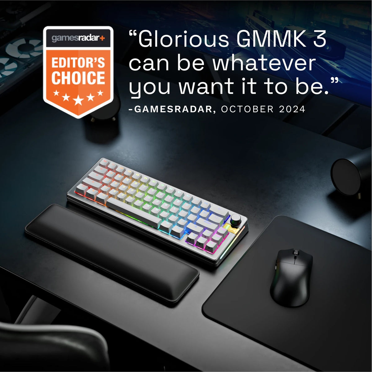מקלדת גיימינג מגנטית אלחוטית Glorious GMMK 3 PRO HE Wireless – תמונה 2