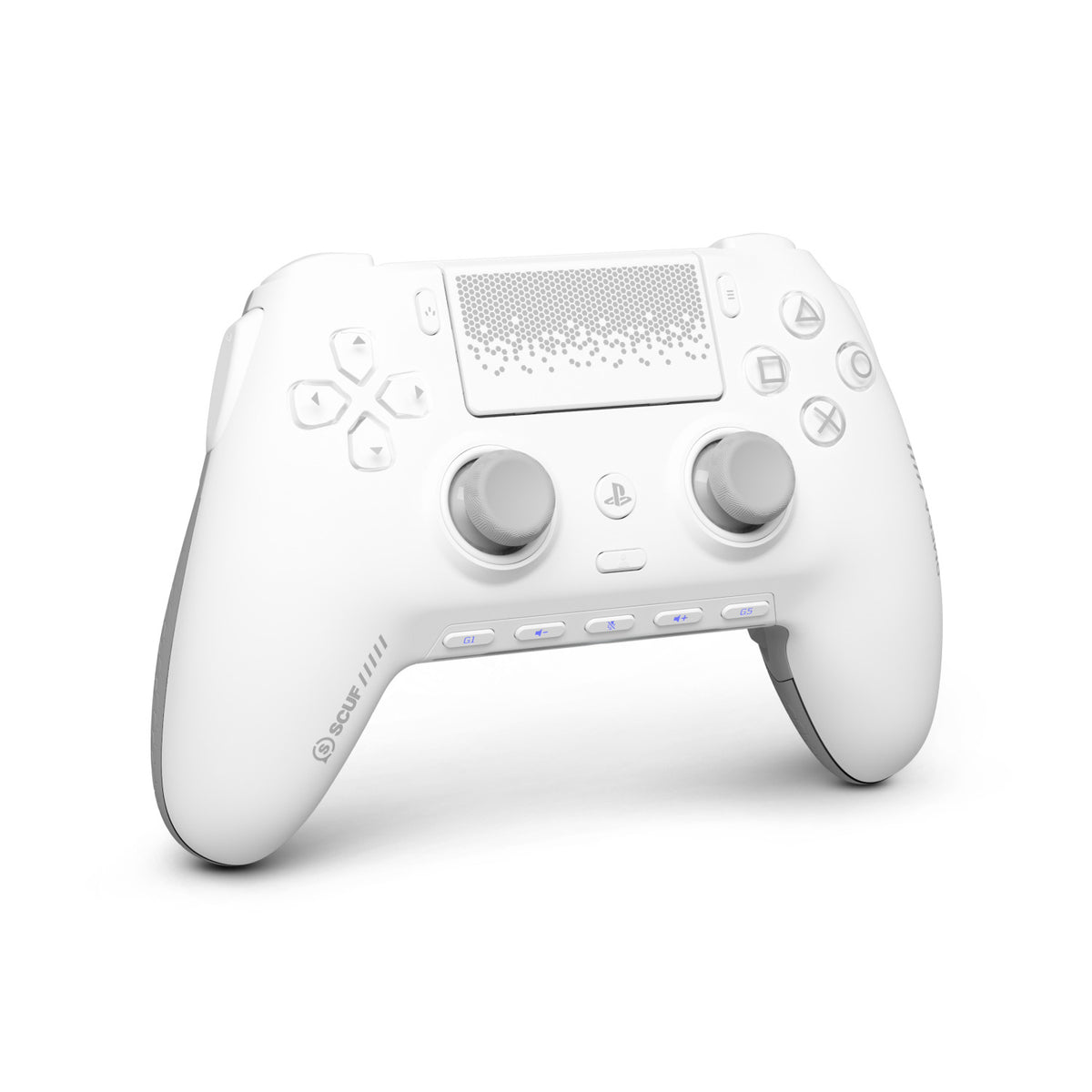 שלט SCUF Omega לבן – מבט אלכסוני