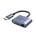 רכזת USB-C UGREEN CM231 – USB-C ל-3.5 מ״מ עם PD