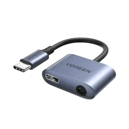 רכזת USB-C UGREEN CM231 – USB-C ל-3.5 מ״מ עם PD