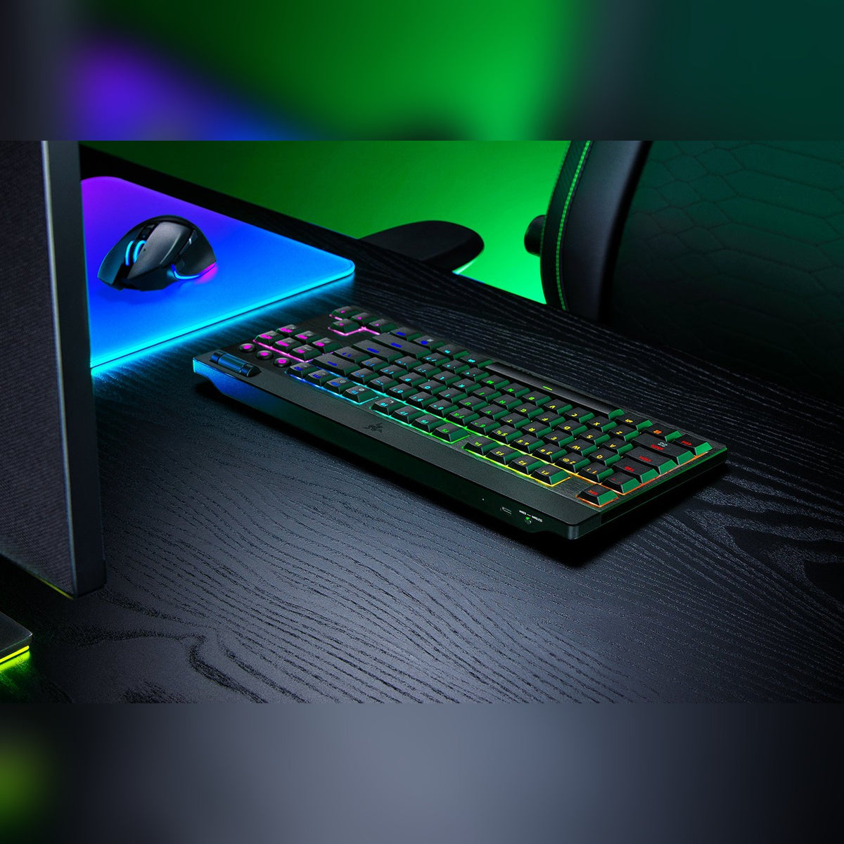 מקלדת גיימינג אלחוטית נמוכה Razer BlackWidow V4 Low-Profile Tenkeyless HyperSpeed – תמונה 5