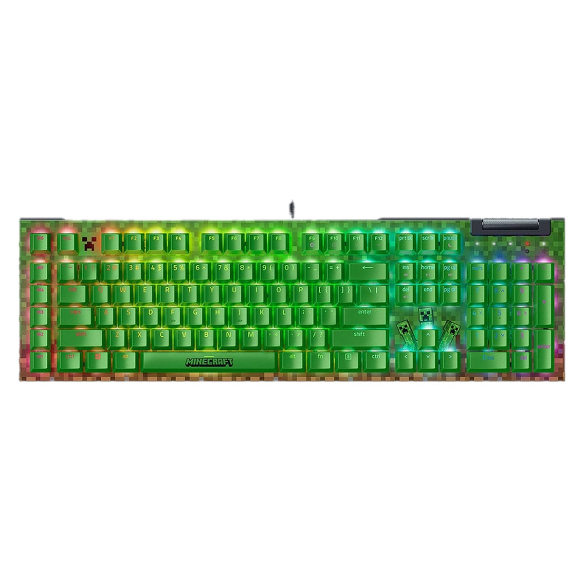 מקלדת גיימינג מכנית Razer BlackWidow V4 X Minecraft Edition – תמונה 1