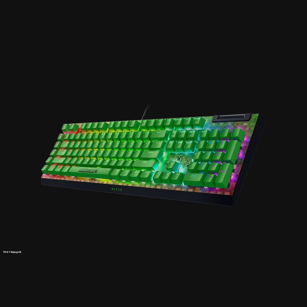 מקלדת גיימינג מכנית Razer BlackWidow V4 X Minecraft Edition – תמונה 3
