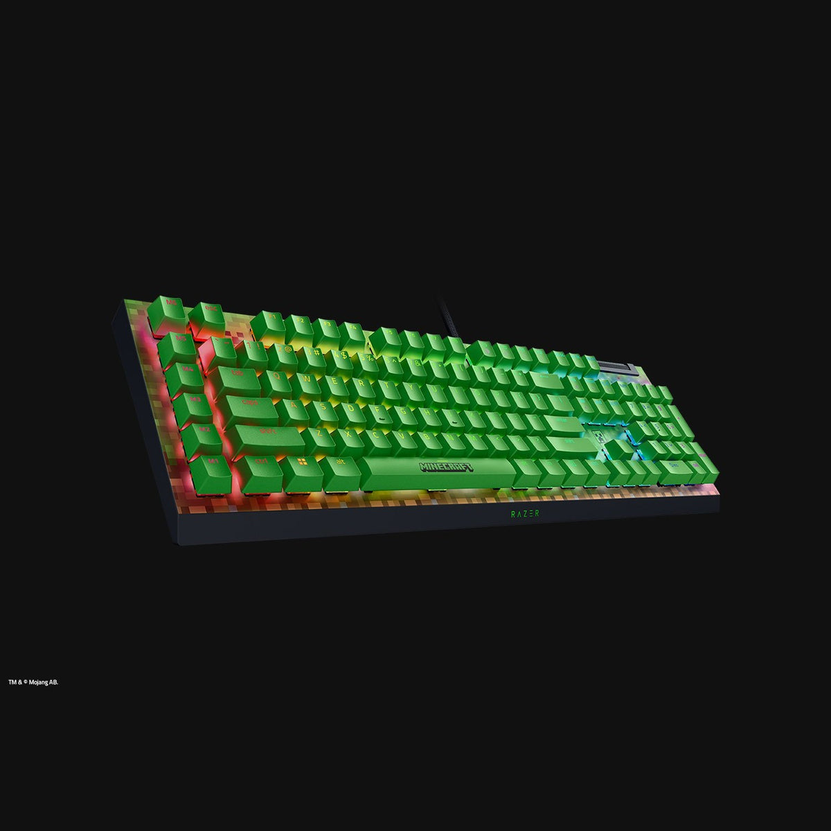 מקלדת גיימינג מכנית Razer BlackWidow V4 X Minecraft Edition – תמונה 4