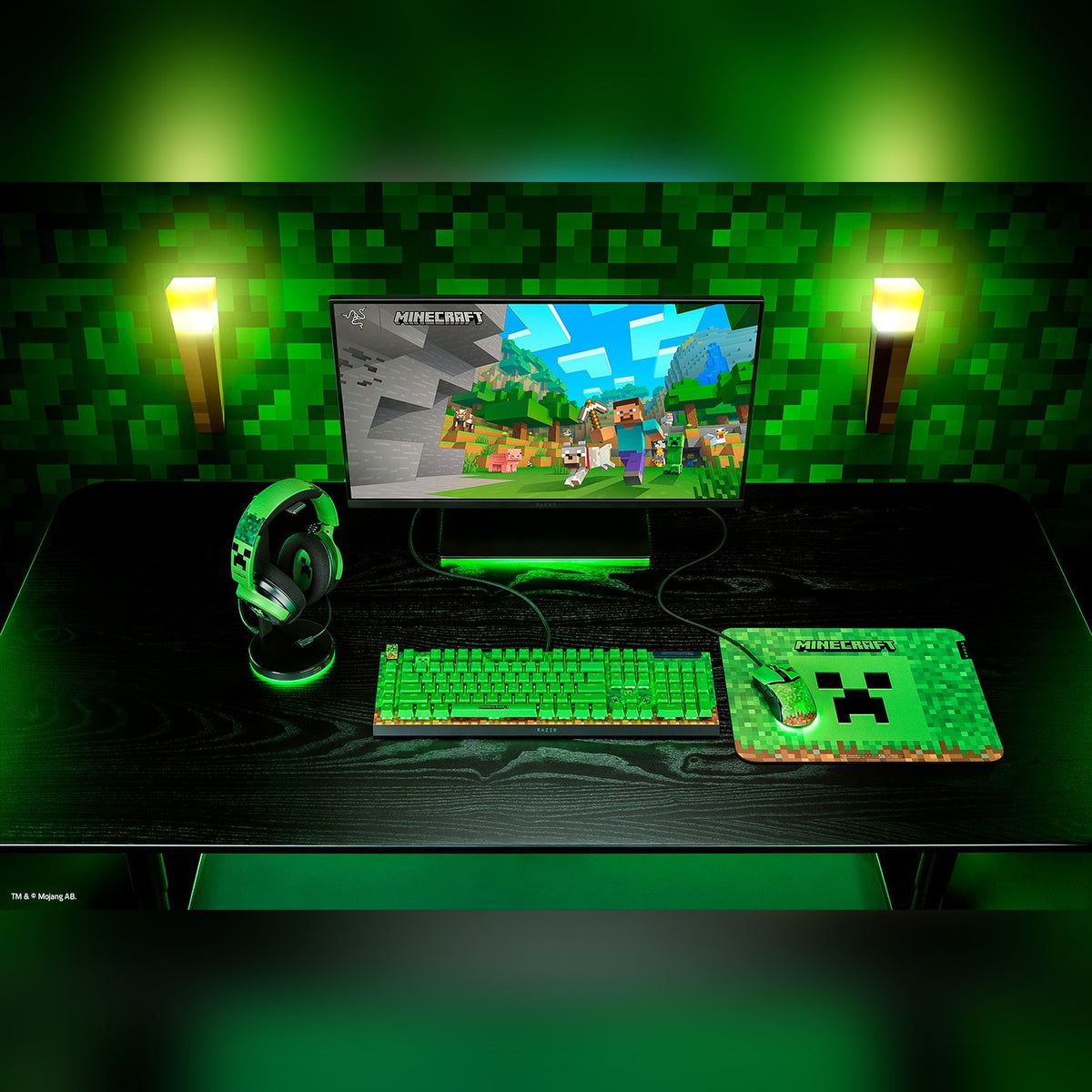 מקלדת גיימינג מכנית Razer BlackWidow V4 X Minecraft Edition – תמונה 5