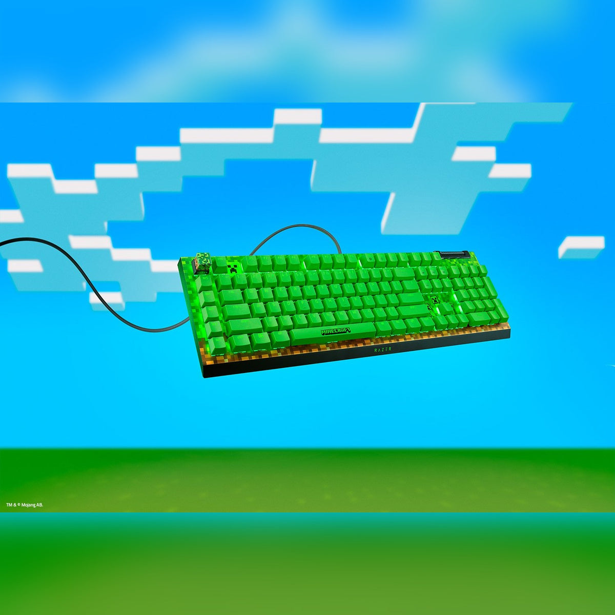 מקלדת גיימינג מכנית Razer BlackWidow V4 X Minecraft Edition – תמונה 6