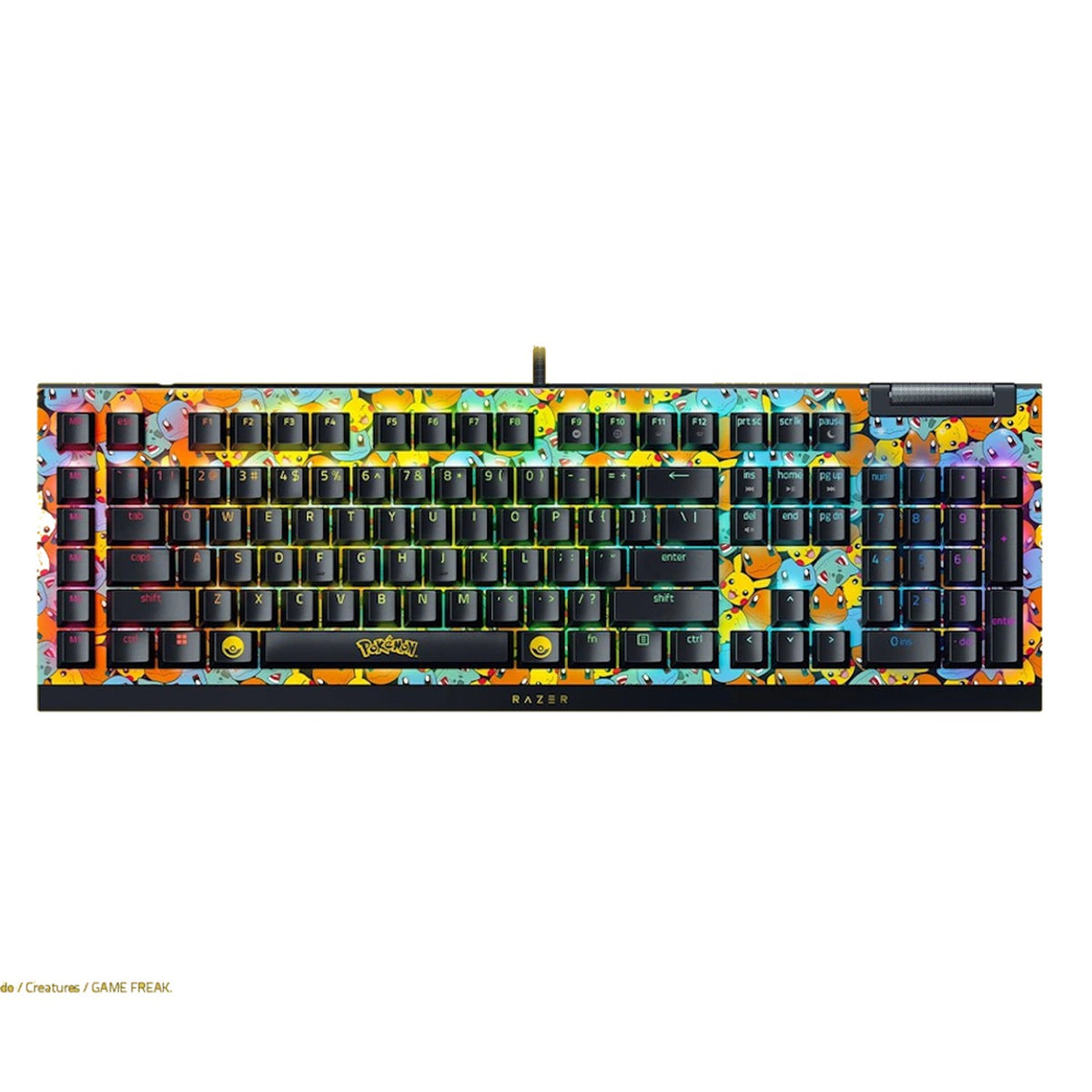 מקלדת גיימינג מכנית Razer BlackWidow V4 X Pokémon Edition – תמונה 1