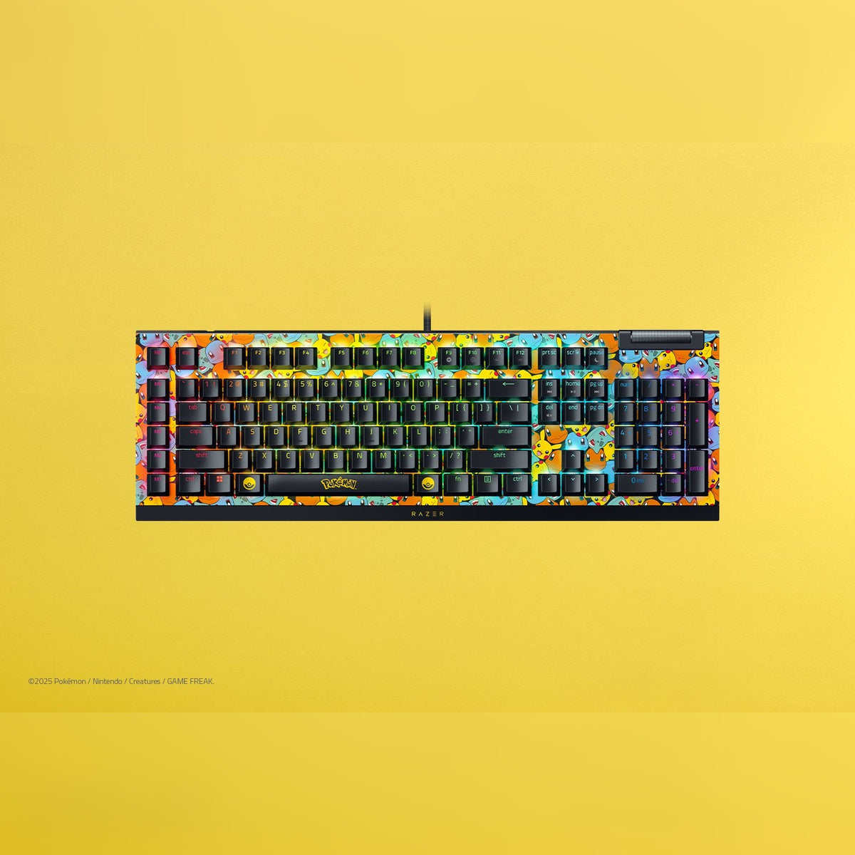 מקלדת גיימינג מכנית Razer BlackWidow V4 X Pokémon Edition – תמונה 2