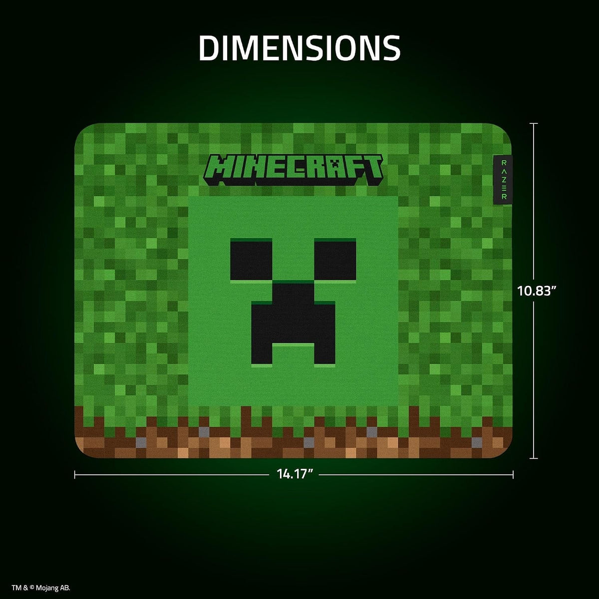 משטח לעכבר Razer Gigantus V2 Medium Minecraft Edition – תמונה 2