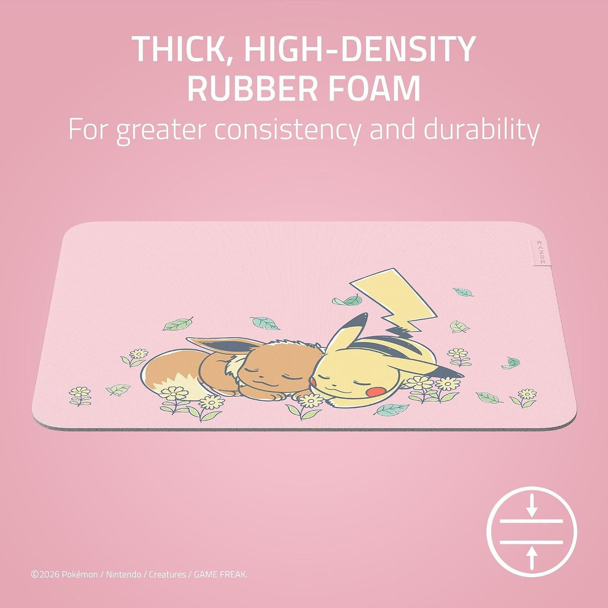 משטח לעכבר Razer Gigantus V2 Medium Pikachu & Eevee Edition – תמונה 3