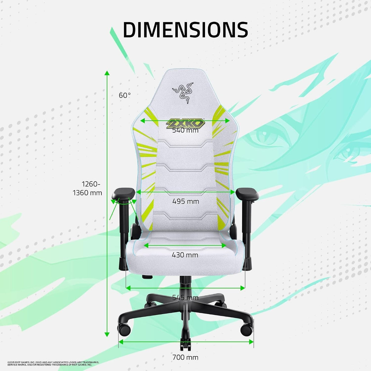 כיסא גיימינג Razer Iskur V2 X 2XKO Edition – תמונה 3