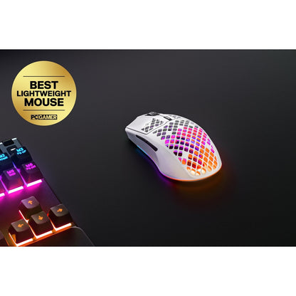 עכבר גיימינג SteelSeries Aerox 3 בצבע לבן מט - Snow – תמונה 2