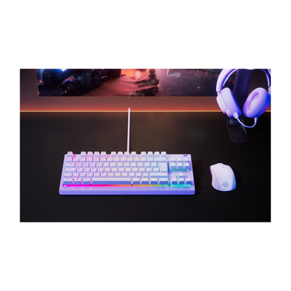מקלדת גיימינג Steelseries Apex 3 TKL - US בצבע לבנדר - סגול – תמונה 3