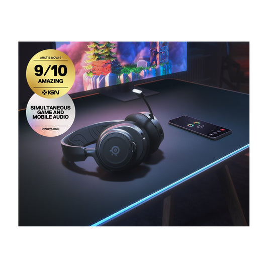 אוזניות גיימינג אלחוטיות SteelSeries Arctis Nova 7 Wireless – תמונה 1