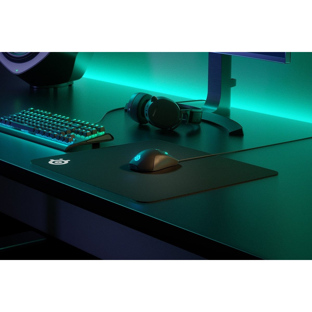 פד גיימינג לעכבר SteelSeries QcK – L – 450x400x2mm / שחור – תמונה 9